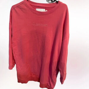 Calvin Klein pink logo crewneck sweatshirt size‎ Medium
